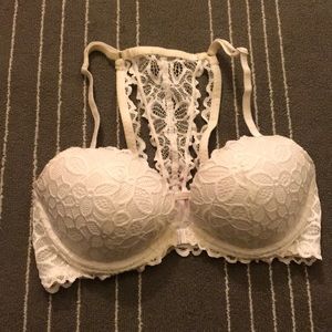 White lace bra